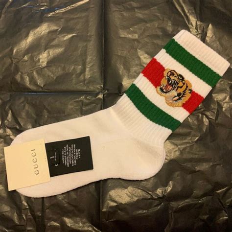 blue gucci socks|gucci tiger socks.